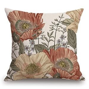 Vintage Flowers Pillow Cover