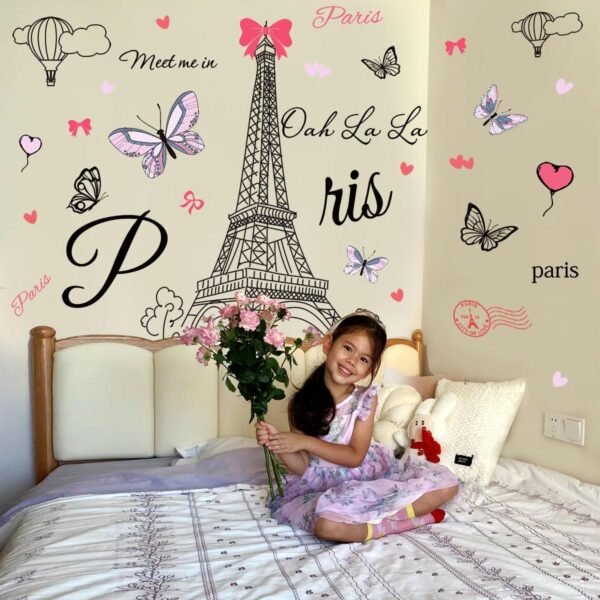 Wall Stickers Paris Tower Wall Decals Eiffel Tower Wall Decal Peel and Stick Paris Tower Wall Art Sticker - Image 5