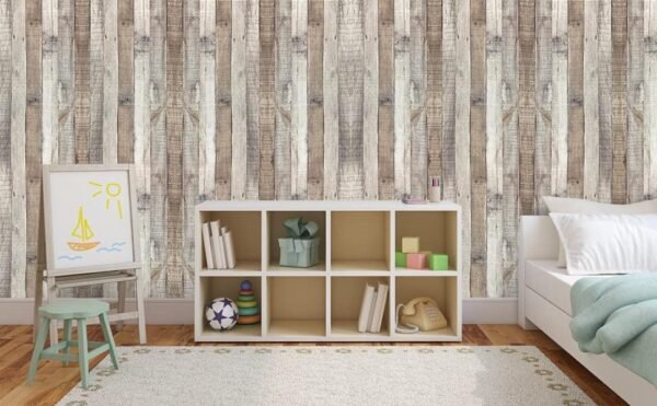 Wood Wallpaper Peel and Stick Faux Distressed Plank Self Adhesive Reclaimed Look Wall Decorative - Image 6