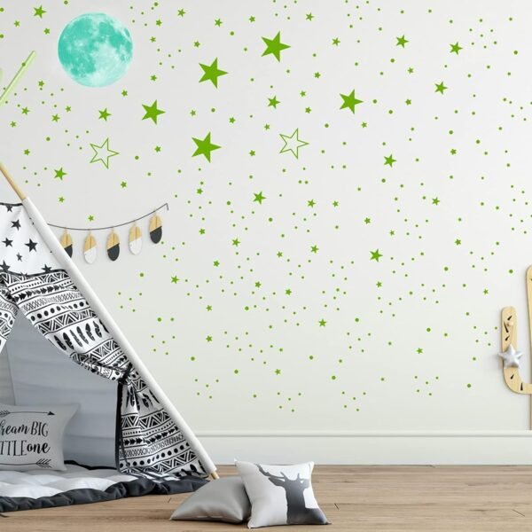 1049 Pieces Luminous Sticker Wall Decal Luminous Stars self-Adhesive Children's Room Wall Stickers - Image 3