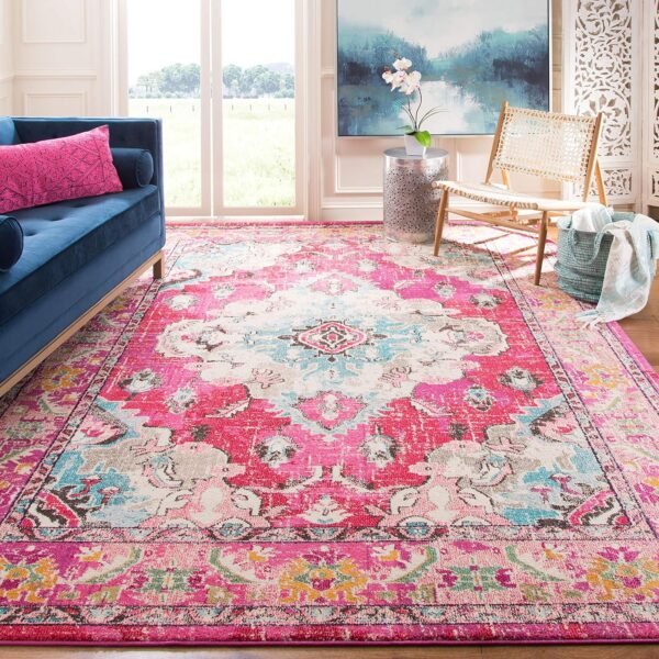 pink & multi rug