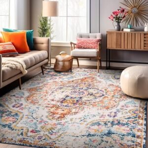 Rugshop Vintage Distressed Bohemian Area Rug 7'10" x 10' Multi